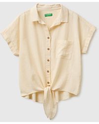 Benetton - Benetton, Blouse With Knot - Lyst