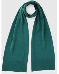 Benetton - Benetton, Grüner Schal Aus Reiner Merinowolle, Größe, Dunkelgrün, Damen - Lyst