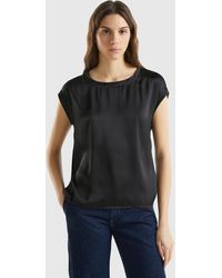 Benetton - Blouse With Boat Neck - Lyst