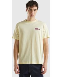 Benetton - T-shirt With Print On Front And Back - Lyst