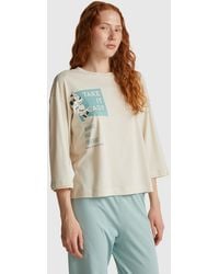 Benetton - Benetton, Maglia Con Slogan E Stampa Disney Minnie, Taglia, Donna - Lyst
