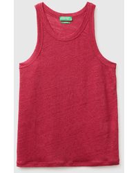 Benetton - Benetton, Pure Linen Tank Top - Lyst