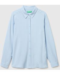 Benetton - Benetton, Regular Fit Flowy Shirt - Lyst