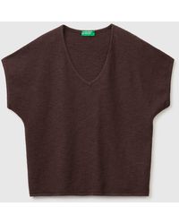 Benetton - Benetton, V-Neck Sweater - Lyst