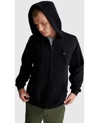 Benetton - Benetton, Baumwoll-Sweatshirt Mit Reißverschluss Und Kapuze, Größe, Schwarz, Herren - Lyst