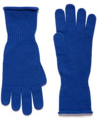 Benetton Guantes De Lana Mixta - Azul