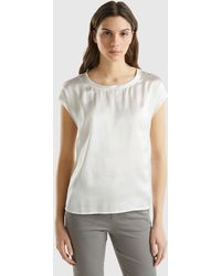 Benetton - Blouse With Boat Neck - Lyst