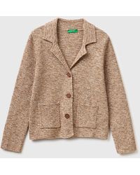 Benetton - Benetton, 100% Cotton Knit Blazer - Lyst
