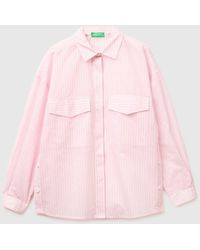 Benetton - Benetton, Striped Shirt With Slits - Lyst