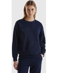 Benetton - Pullover Sweatshirt In Cotton Blend - Lyst