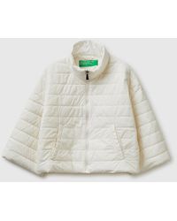 Benetton - Benetton, Lightweight Padded Jacket With 3/4 Sleeves - Lyst