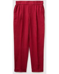 Benetton - Benetton, 100% Linen Cigarette Trousers - Lyst