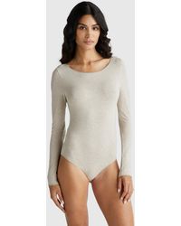 Benetton - Benetton, Long Sleeve Super Stretch Bodysuit - Lyst