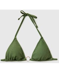 Benetton - Benetton, Ribbed Beach Triangle With Lurex - Lyst