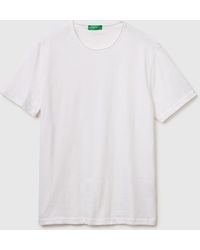Benetton - Benetton, Slub Cotton T-Shirt - Lyst