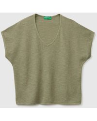 Benetton - Benetton, V-Neck Sweater - Lyst