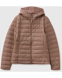Benetton - Benetton, Lightweight Padded Jacket With Hood - Lyst