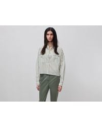 Benetton - Benetton, Striped Shirt With Mandarin Collar - Lyst