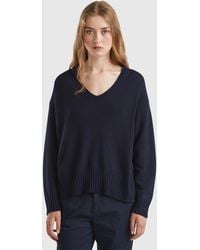 Benetton - Benetton, V-Neck Sweater - Lyst