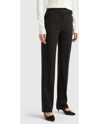 Benetton - Trousers In Stretch Viscose Blend - Lyst