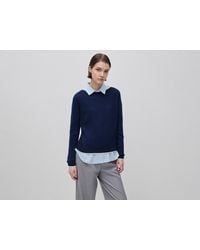 Benetton - Benetton, 100% Merino Wool Boat Neck Sweater - Lyst