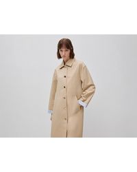 Benetton - Benetton, Long Trench Coat With Striped Lining - Lyst