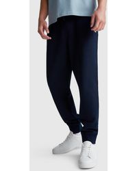 Benetton - Benetton, Pantalones Deportivos De Felpa De Algodón, Talla, Azul Oscuro, Hombre - Lyst