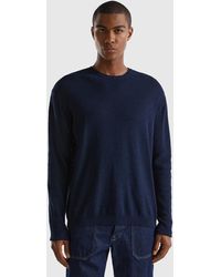 Benetton - Regular Fit Sweater In Linen Blend - Lyst