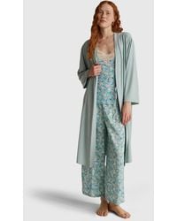 Benetton - Benetton, Bata De Mezcla De Viscosa Elástica, Talla, Verde Agua, Mujer - Lyst
