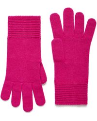 Benetton Guantes De Lana Mixta - Rosa