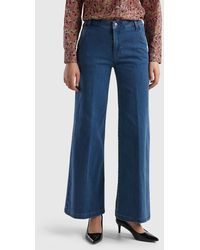 Benetton - Flared Jeans In Stretch Cotton - Lyst