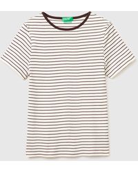Benetton - Benetton, Crew Neck Striped T-Shirt - Lyst