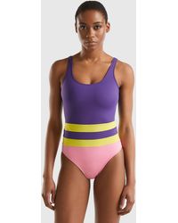 Benetton - Maillot Une Pièce En Econyl® - Lyst