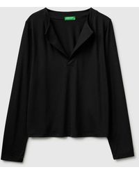 Benetton - Benetton, T-Shirt With Lapels - Lyst