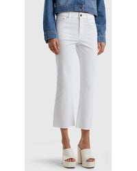Benetton - Five-pocket Cropped Trousers - Lyst