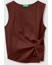 Benetton - Benetton, Top With Knot - Lyst