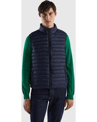 Benetton - Sleeveless Puffer Jacket With Recycled Wadding - Lyst