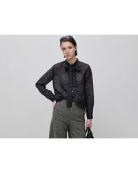 Benetton - Benetton, Flowy Shirt With Micro Polka Dots - Lyst