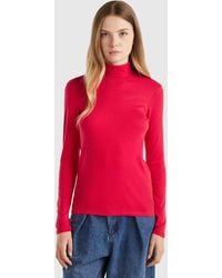 Benetton - Benetton, Long Sleeve T-Shirt With High Neck - Lyst