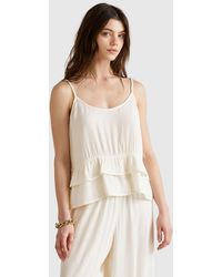 Benetton - Benetton, Flowy Top With Flounce - Lyst