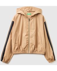 Benetton - Benetton, Canvas Jacket With Hood - Lyst