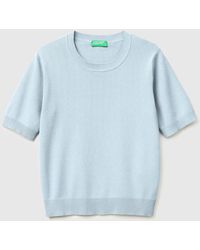 Benetton - Benetton, Short Sleeve Sweater - Lyst