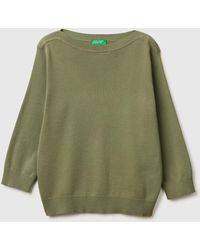 Benetton - Benetton, Sweater With Boat Neck - Lyst