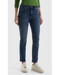 Benetton - Jeans Slim Fit Mit Hoher Taille - Lyst