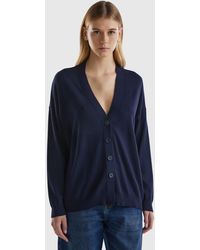 Benetton - Cotton And Modal® Blend Cardigan - Lyst