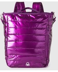 Benetton - Benetton, Mochila Acolchada Con Correa Para El Hombro, Talla, Ciruela, Mujer - Lyst
