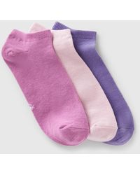 Benetton - Benetton, Tre Paia Di Calzini Corti, Multicolore, Donna - Lyst
