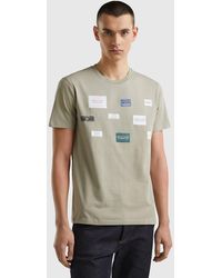 Benetton - T-shirt Regular Fit Mit Print - Lyst