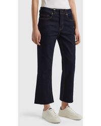 Benetton - Jeans Cropped In Cotone Riciclato - Lyst