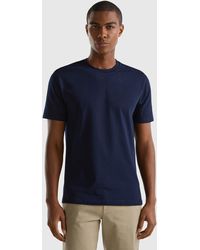 Benetton - T-shirt Slim Fit In Cotone Stretch - Lyst